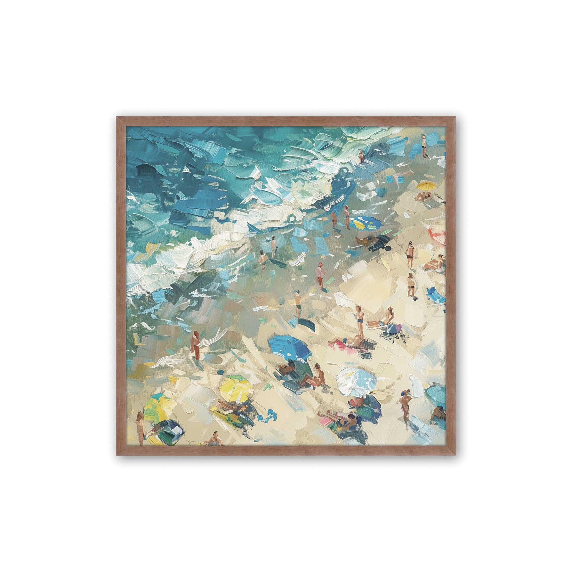 [Color:Powder Rose],[shape:square] Picture of art in a Powder Rose frame