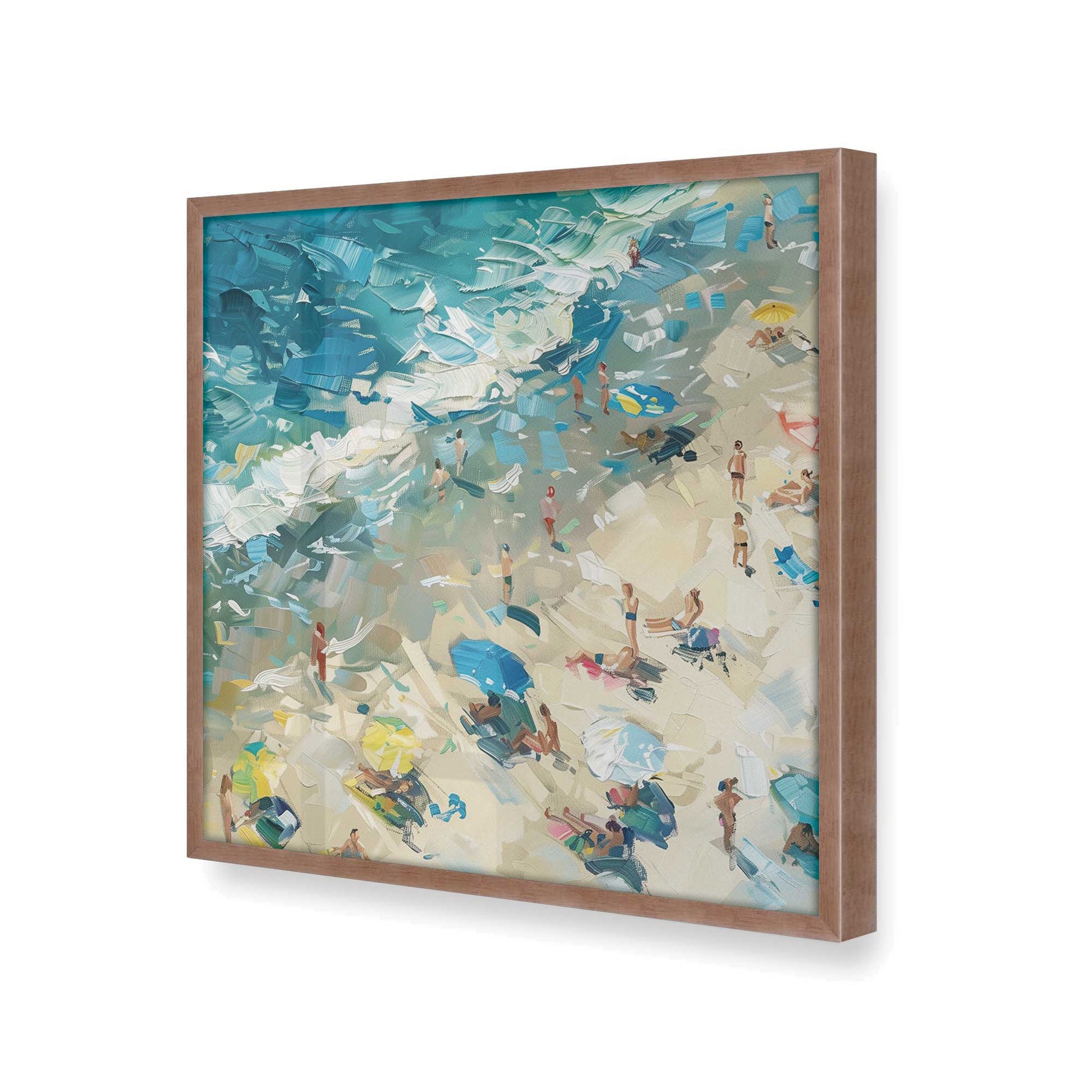 [Color:Powder Rose],[shape:square] Picture of art in a Powder Rose frame at an angle