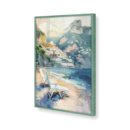 [Color:Lemon Grass], Picture of art in a Lemon Grass frame at an angle