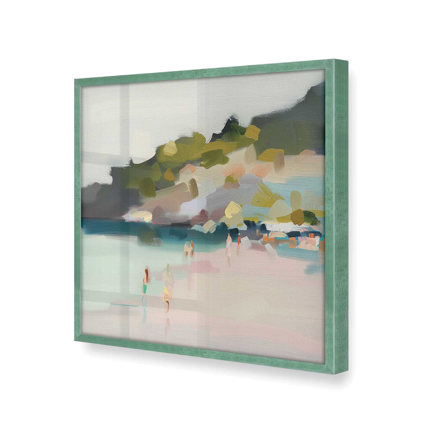 [Color:Lemon Grass], Picture of art in a Lemon Grass frame at an angle