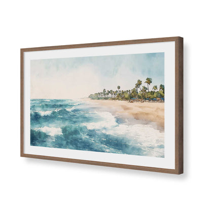 [Color:Walnut], Picture of art in a Walnut frame of the corner