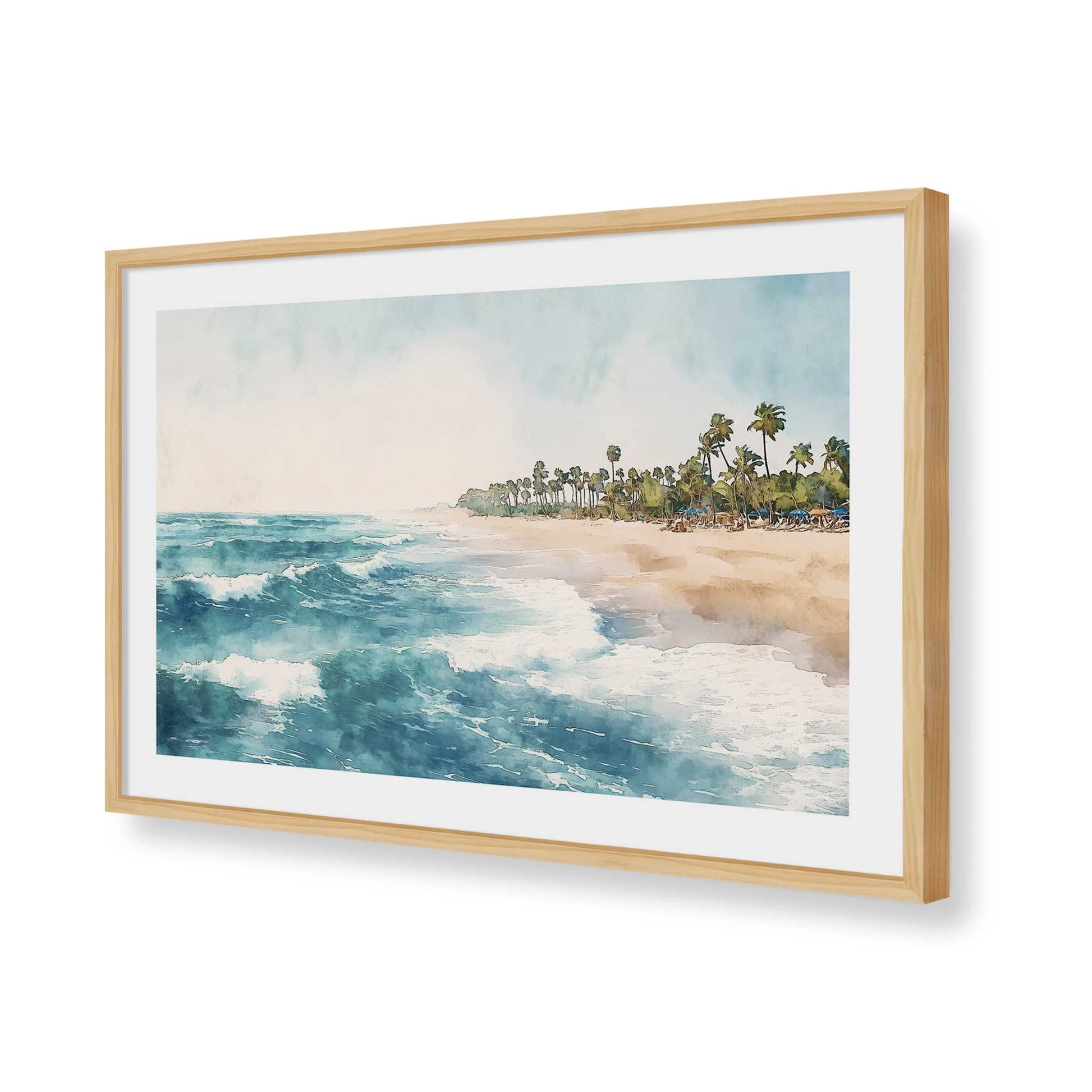[Color:American Maple], Picture of art in a American Maple frame of the corner