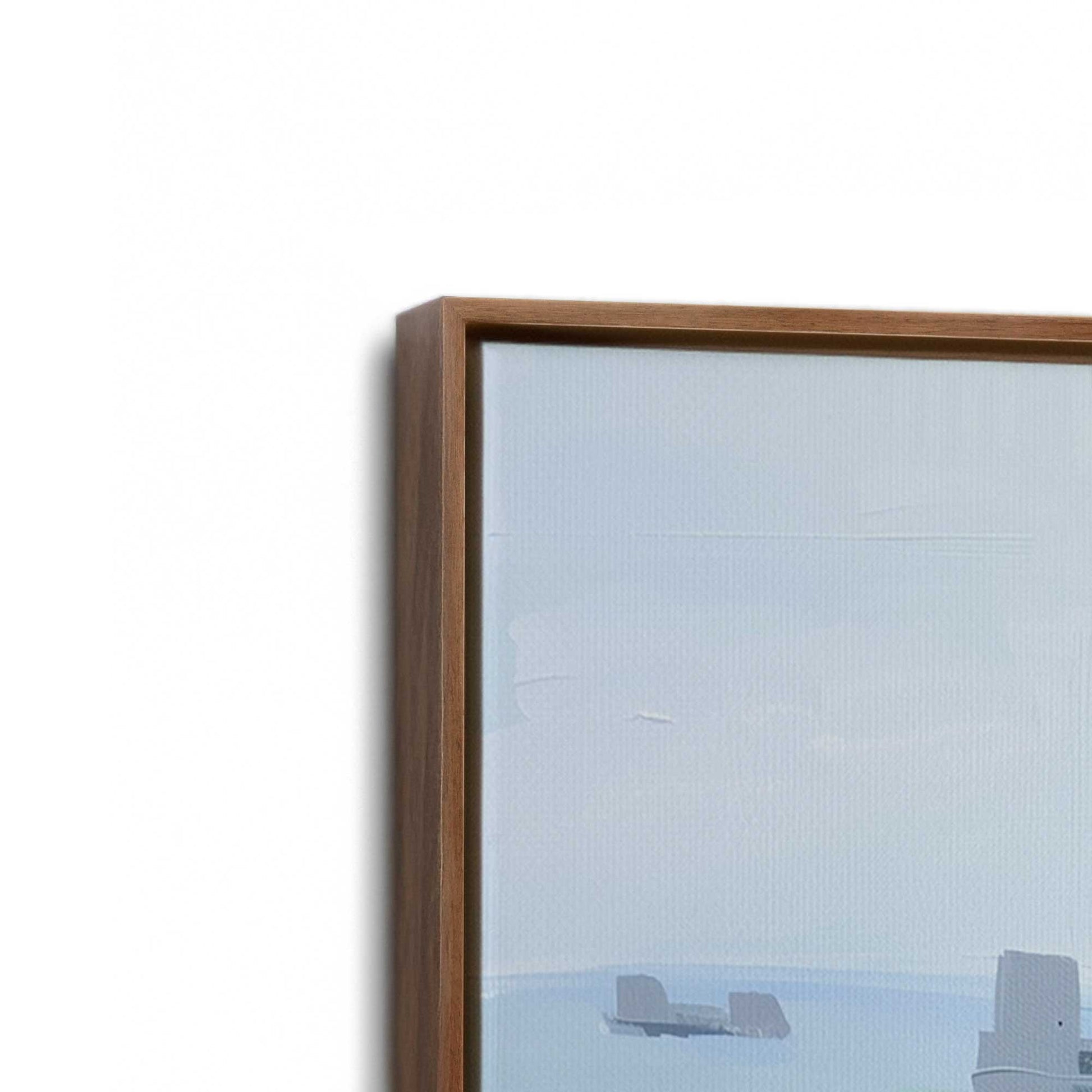 [Color:Walnut], Picture of art in a Walnut frame at an angle