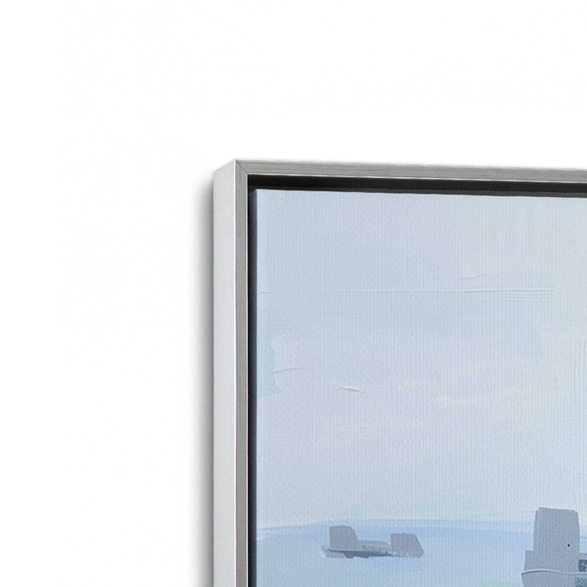[Color:Polished Chrome], Picture of art in a Polished Chrome frame at an angle
