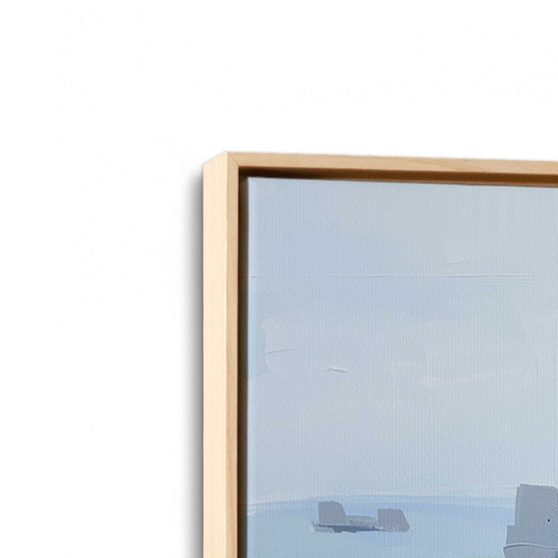 [Color:American Maple], Picture of art in a American Maple frame at an angle