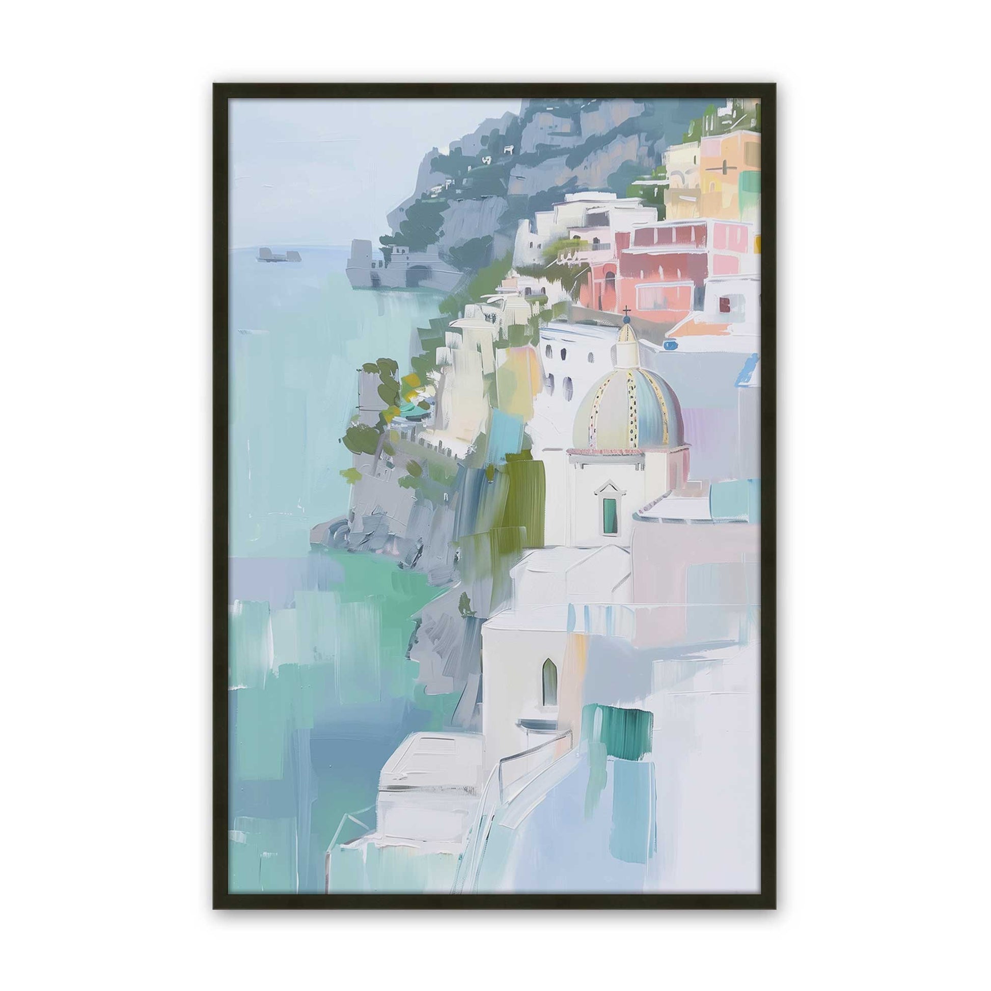 [Color:Satin Black], Picture of art in a Satin Black frame
