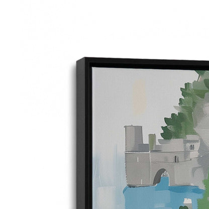 [Color:Satin Black], Picture of art in a Satin Black frame at an angle