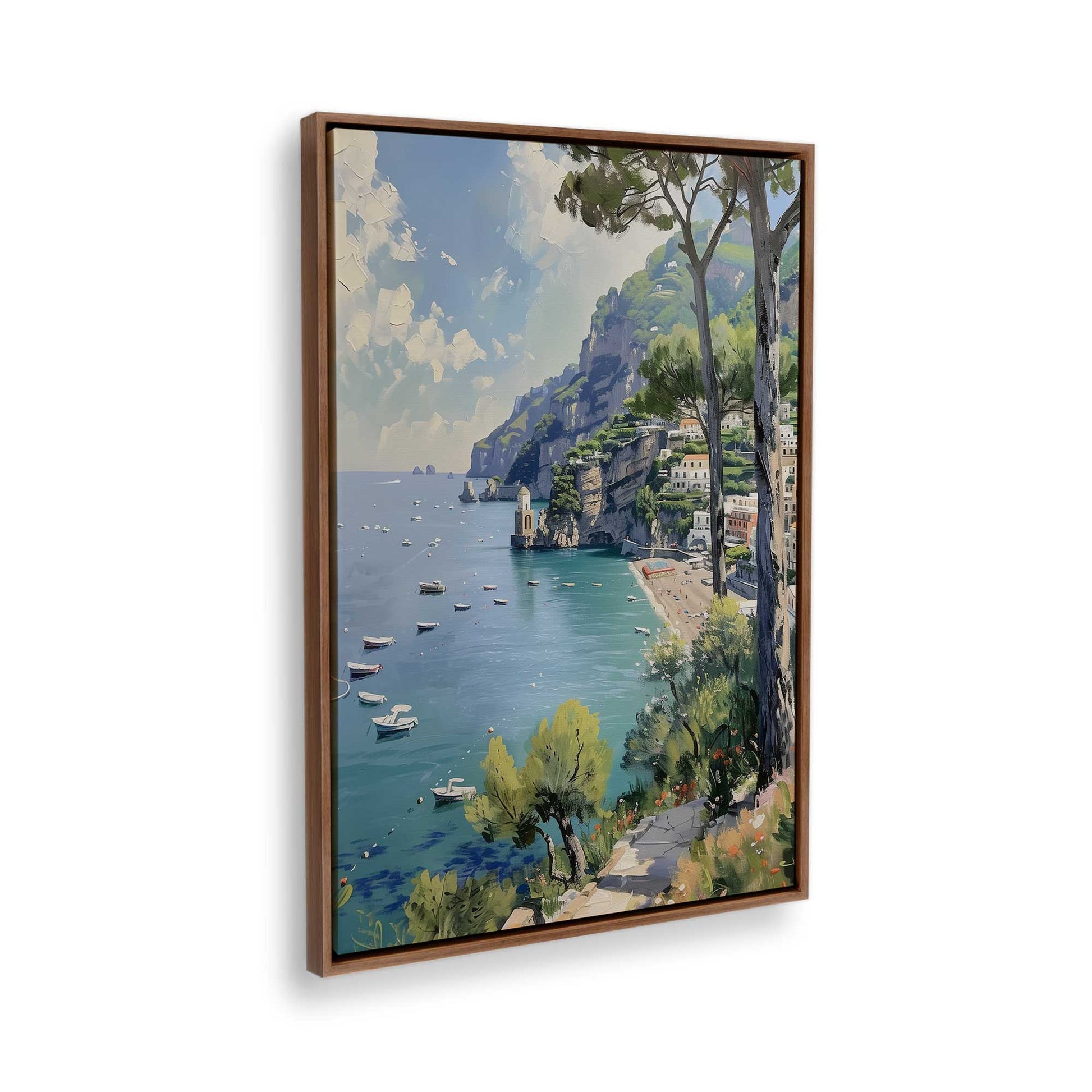 [Color:Walnut], Picture of the corner of the art