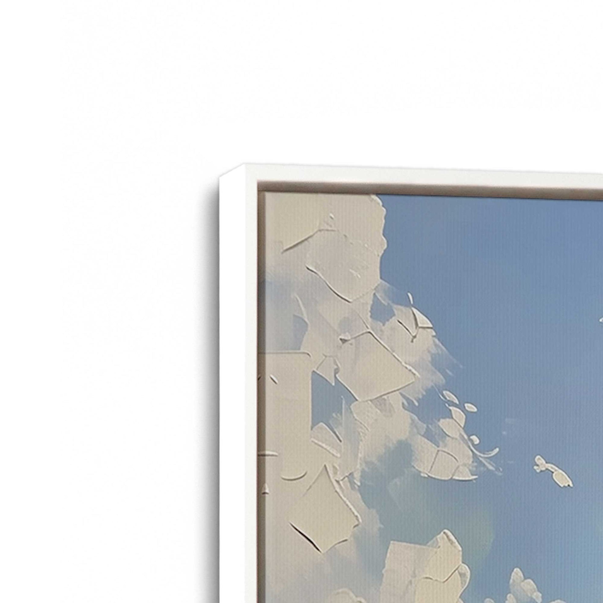[Color:Opaque White], Picture of art in a White frame at an angle