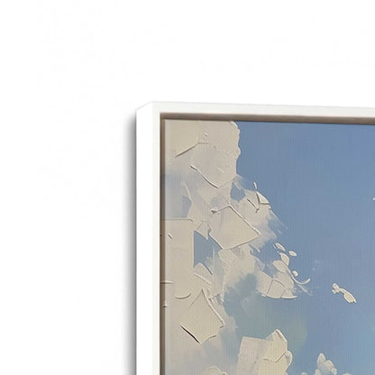 [Color:Opaque White], Picture of art in a White frame at an angle