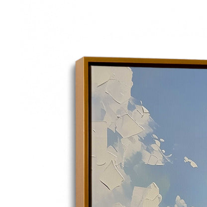 [Color:Polished Gold], Picture of art in a Polished Gold frame at an angle