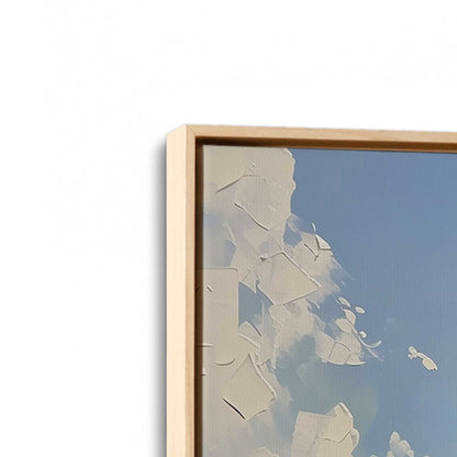 [Color:American Maple], Picture of art in a American Maple frame at an angle