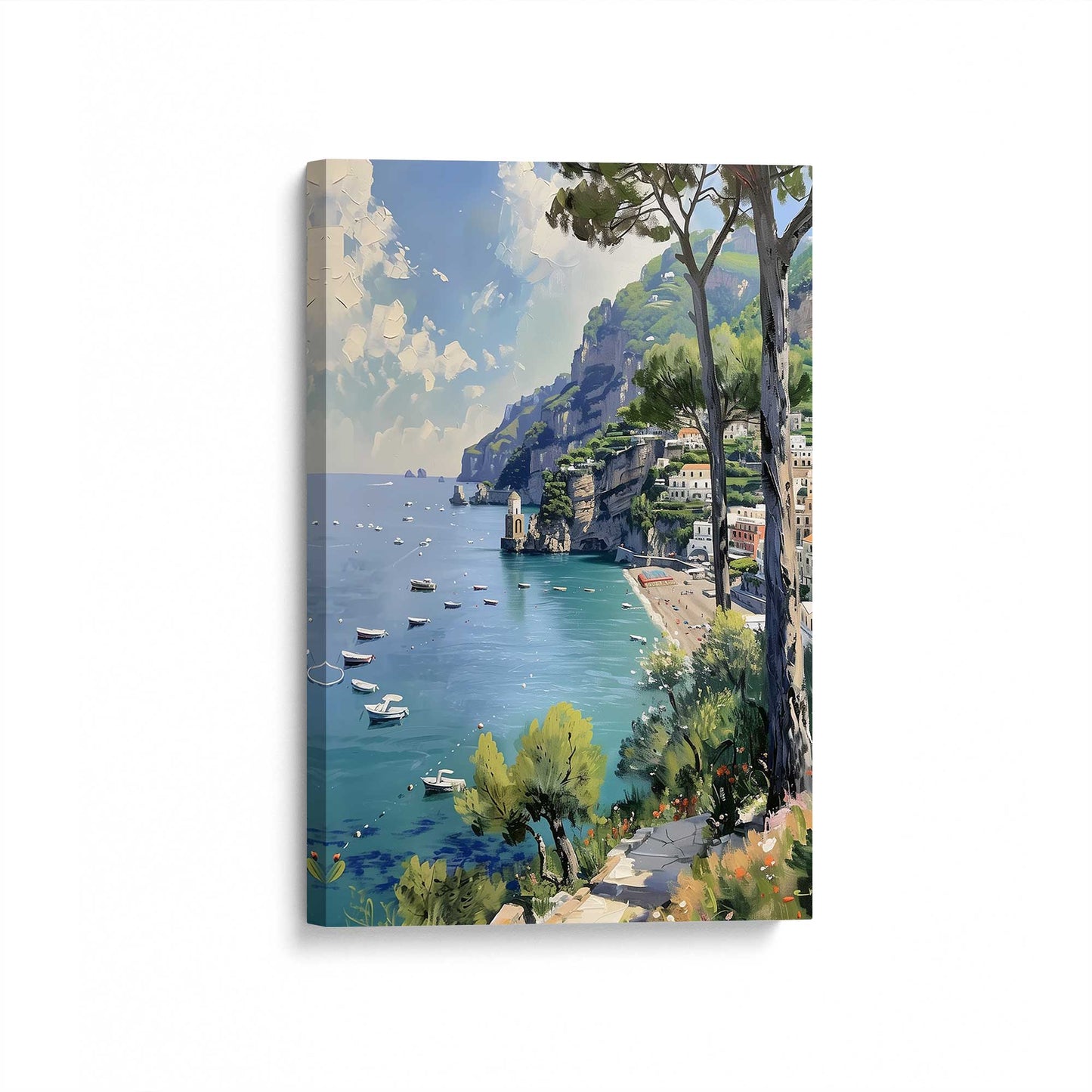 [Color:Stretched Canvas], Picture of art at an angle