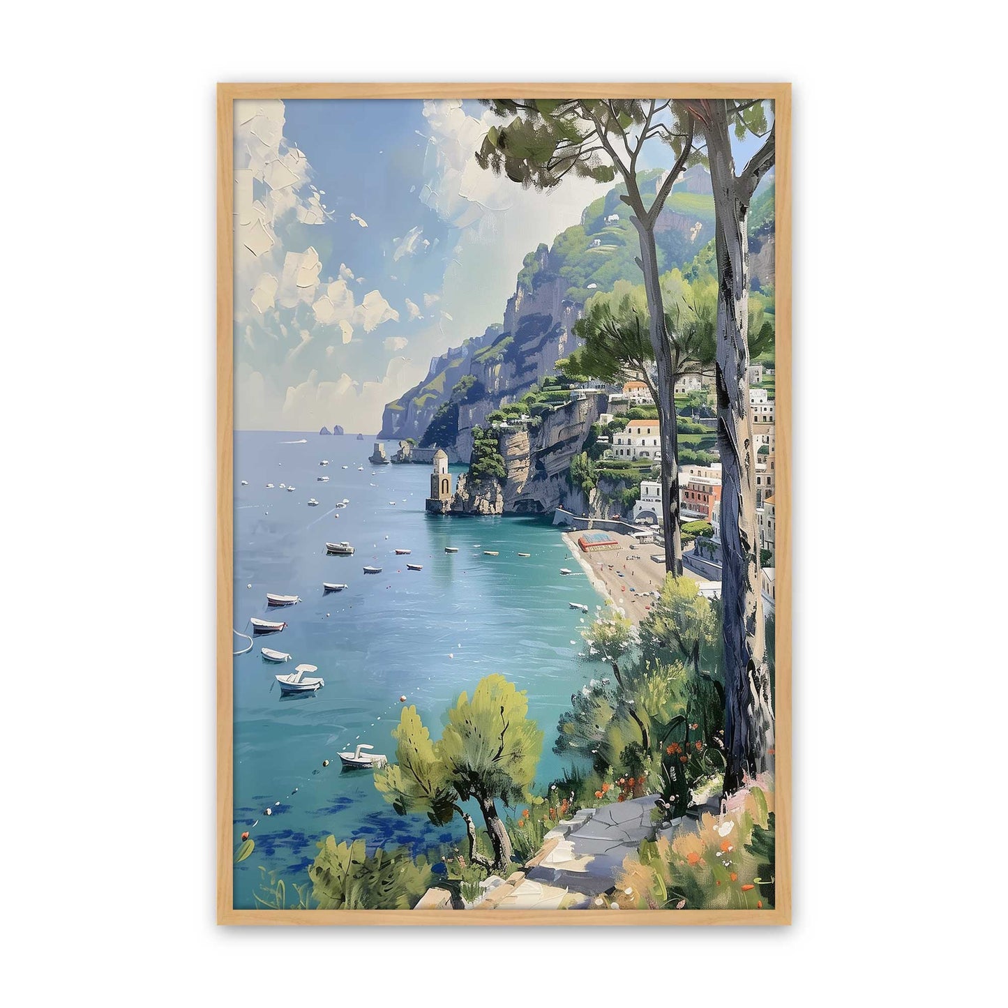 [Color:American Maple], Picture of art in a American Maple frame