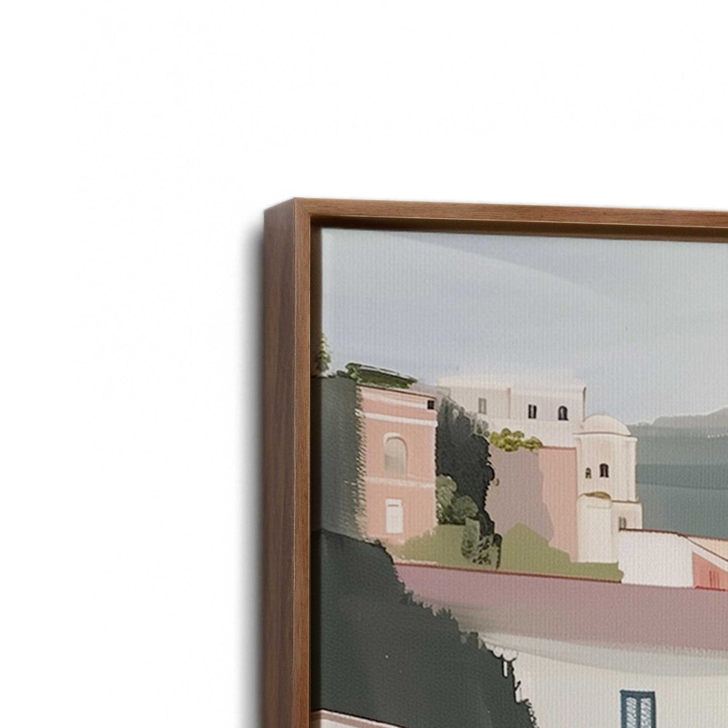 [Color:Walnut], Picture of art in a Walnut frame at an angle