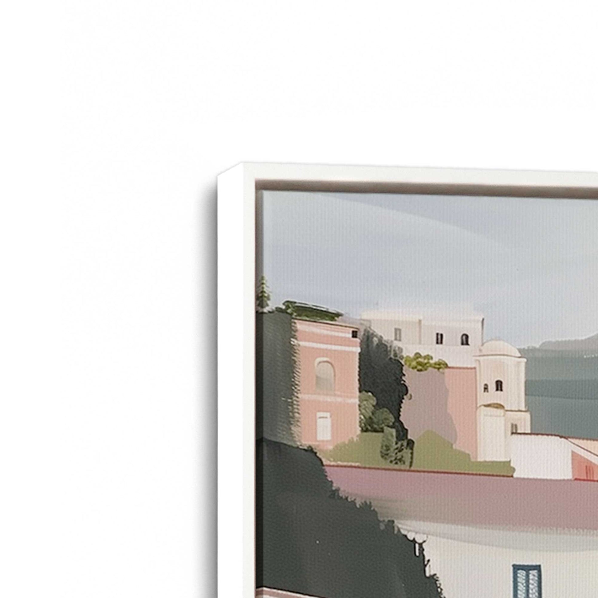 [Color:Opaque White], Picture of art in a White frame at an angle