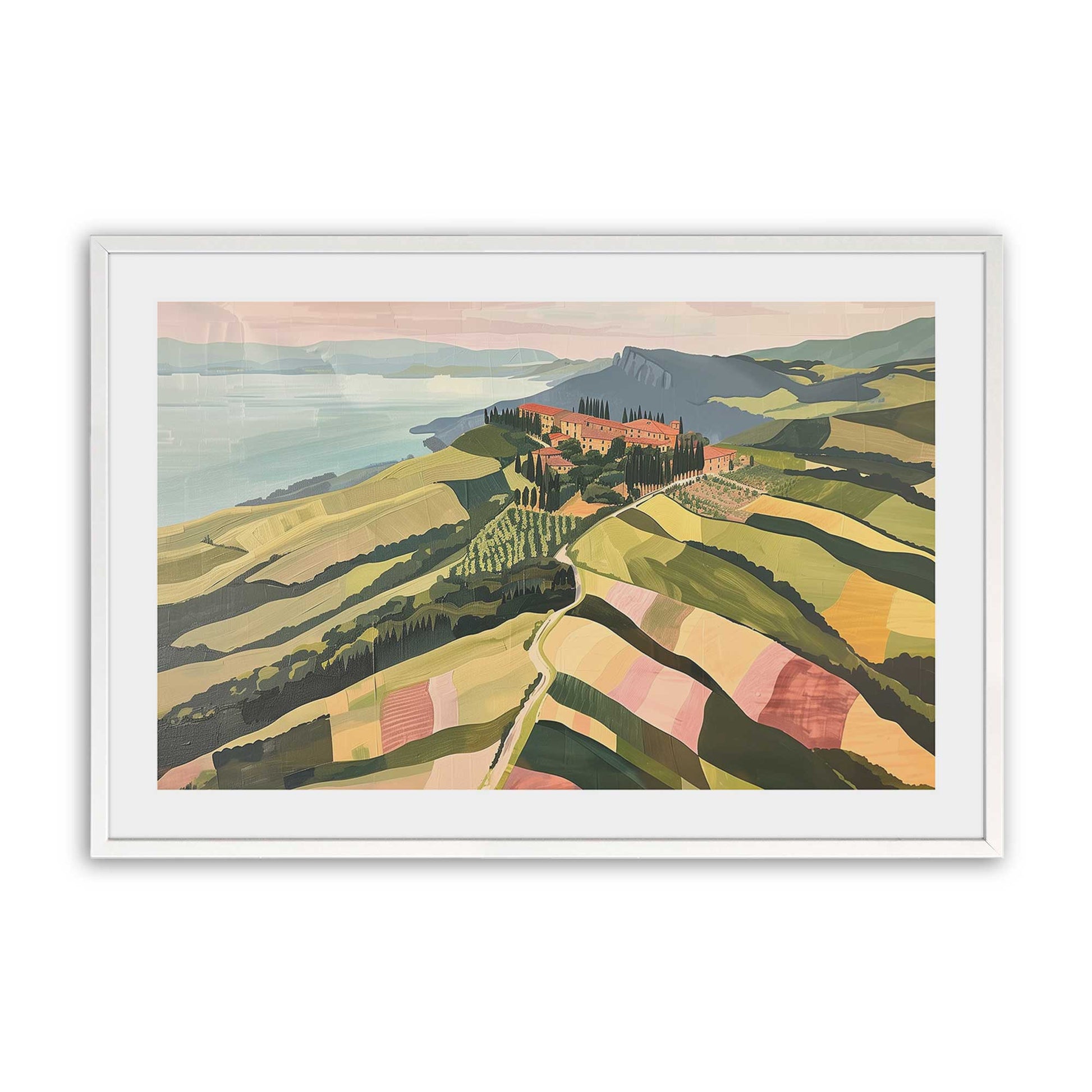 [Color:Opaque White], Picture of art in a Opaque White frame