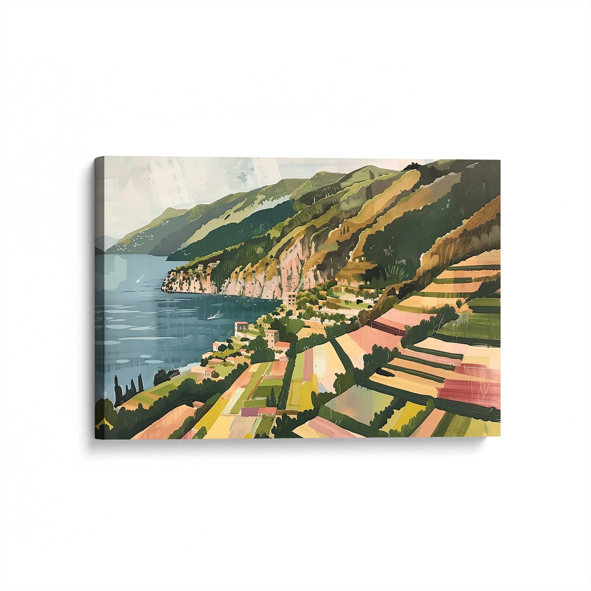 [Color:Stretched Canvas], Picture of art at an angle