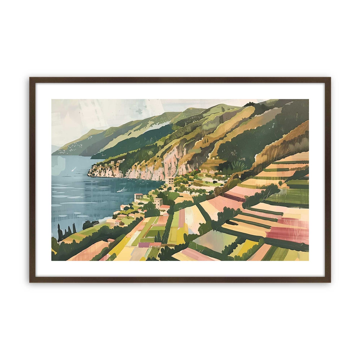 [Color:Brown], Picture of art in a Brown frame