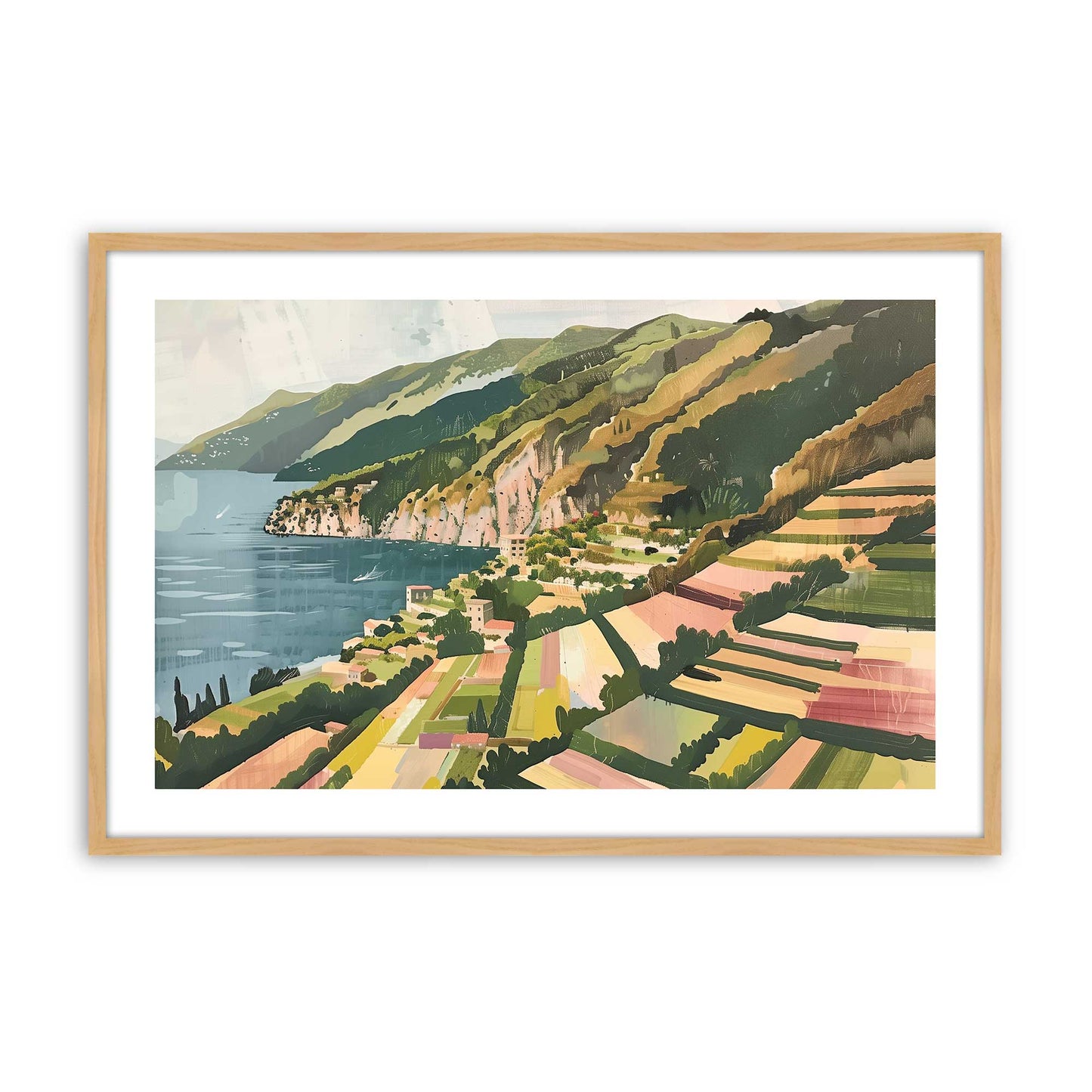 [Color:American Maple], Picture of art in a American Maple frame