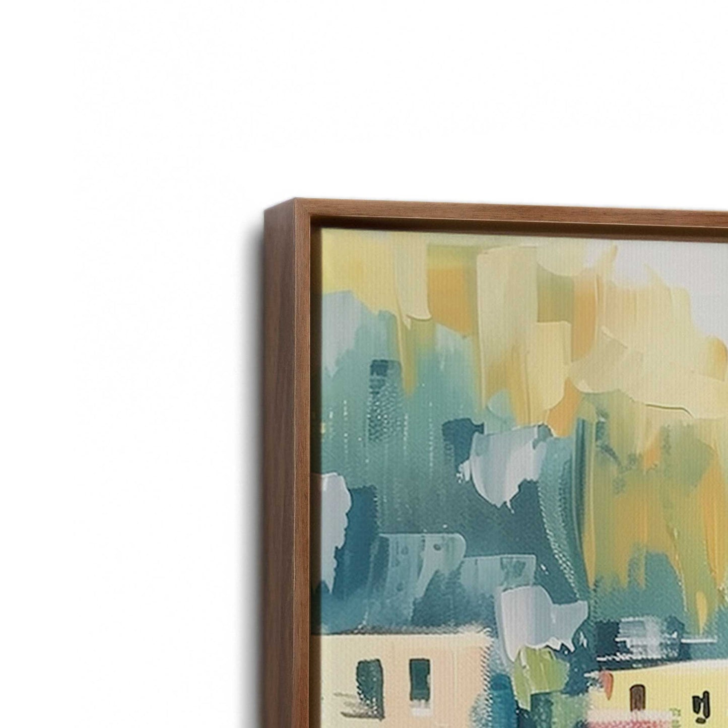 [Color:Walnut], Picture of art in a Walnut frame at an angle