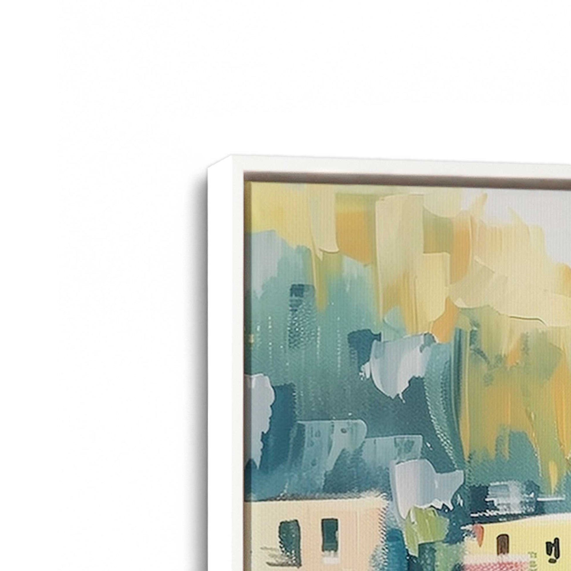 [Color:Opaque White], Picture of art in a White frame at an angle