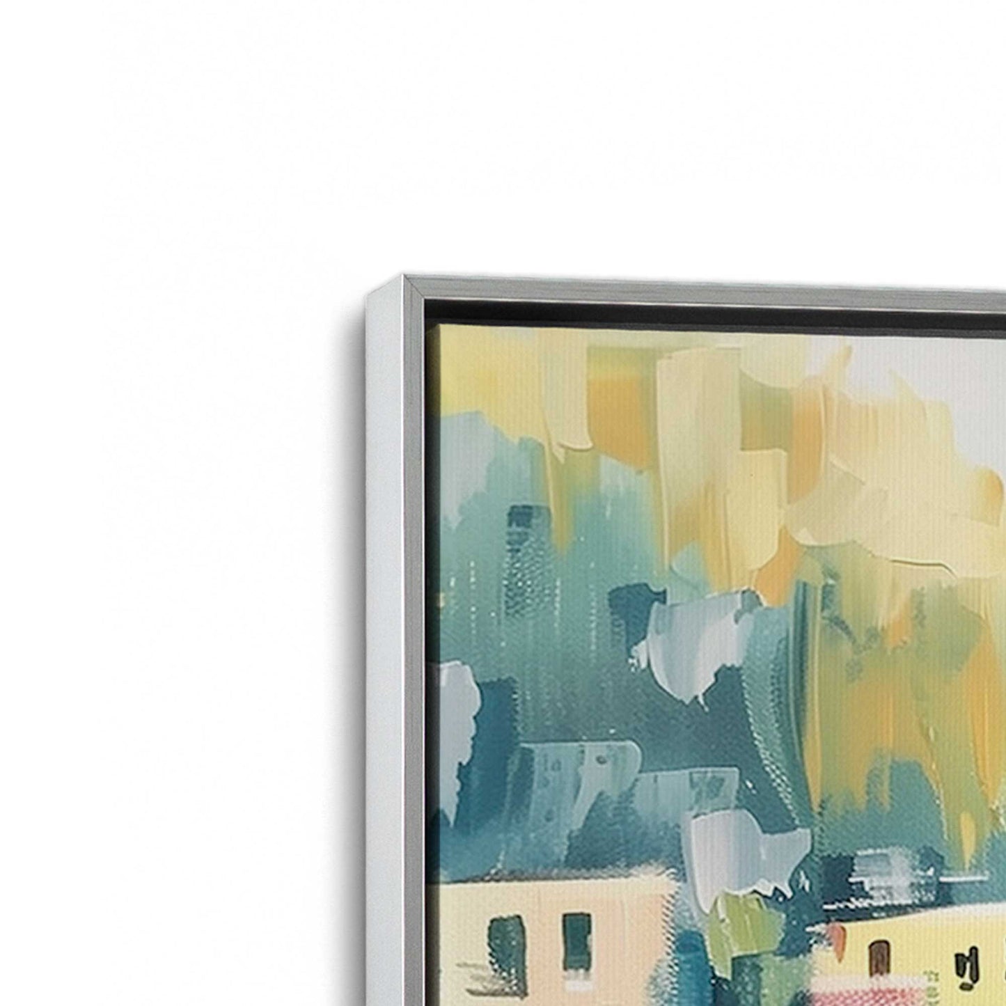 [Color:Polished Chrome], Picture of art in a Polished Chrome frame at an angle