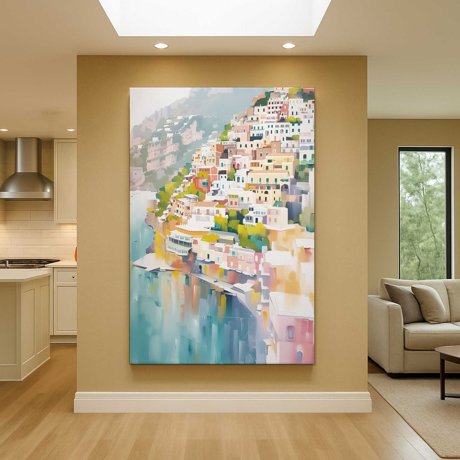 [Color:Stretched Canvas], Picture of art in a room