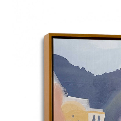 [Color:Polished Gold], Picture of art in a Polished Gold frame at an angle