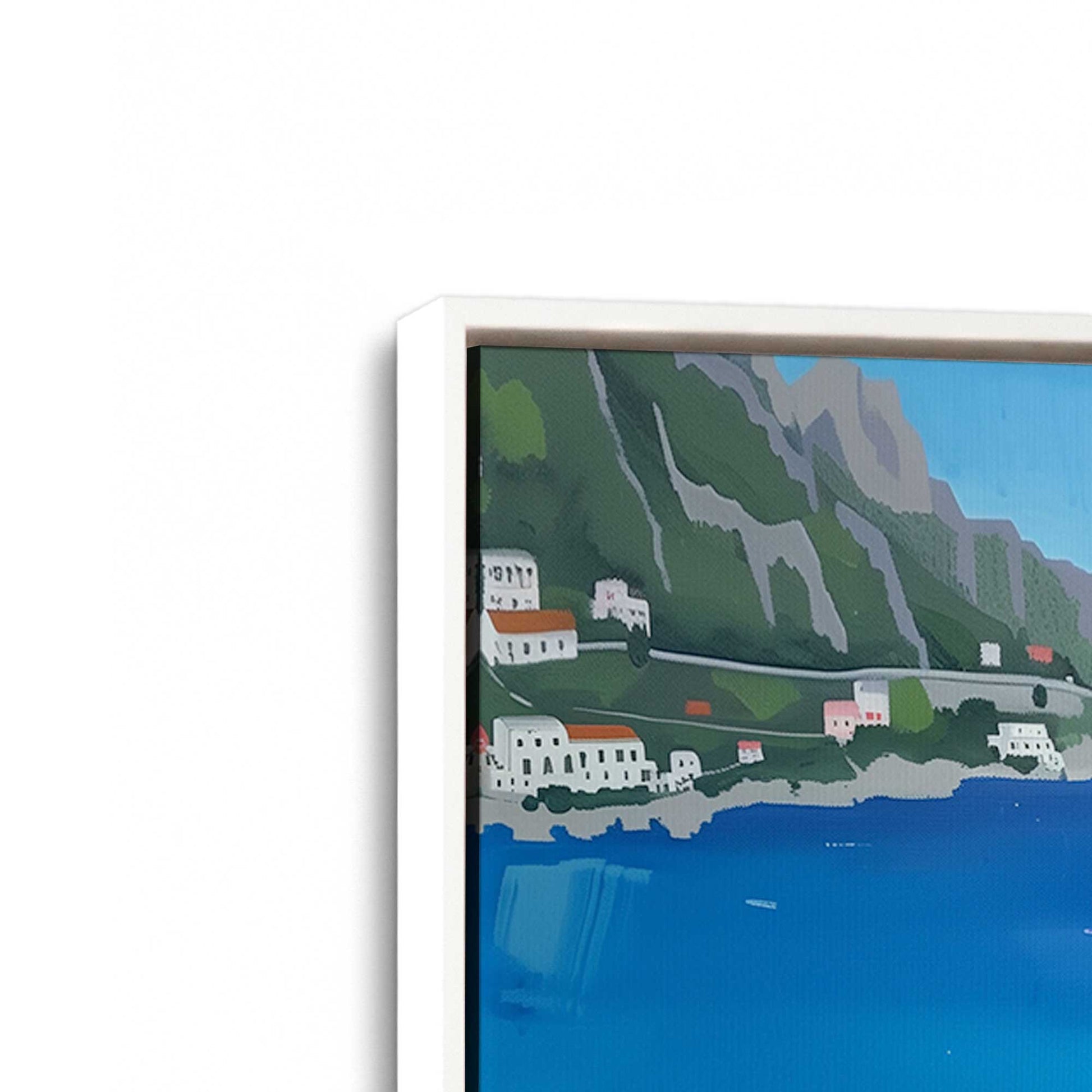 [Color:Opaque White], Picture of art in a White frame at an angle