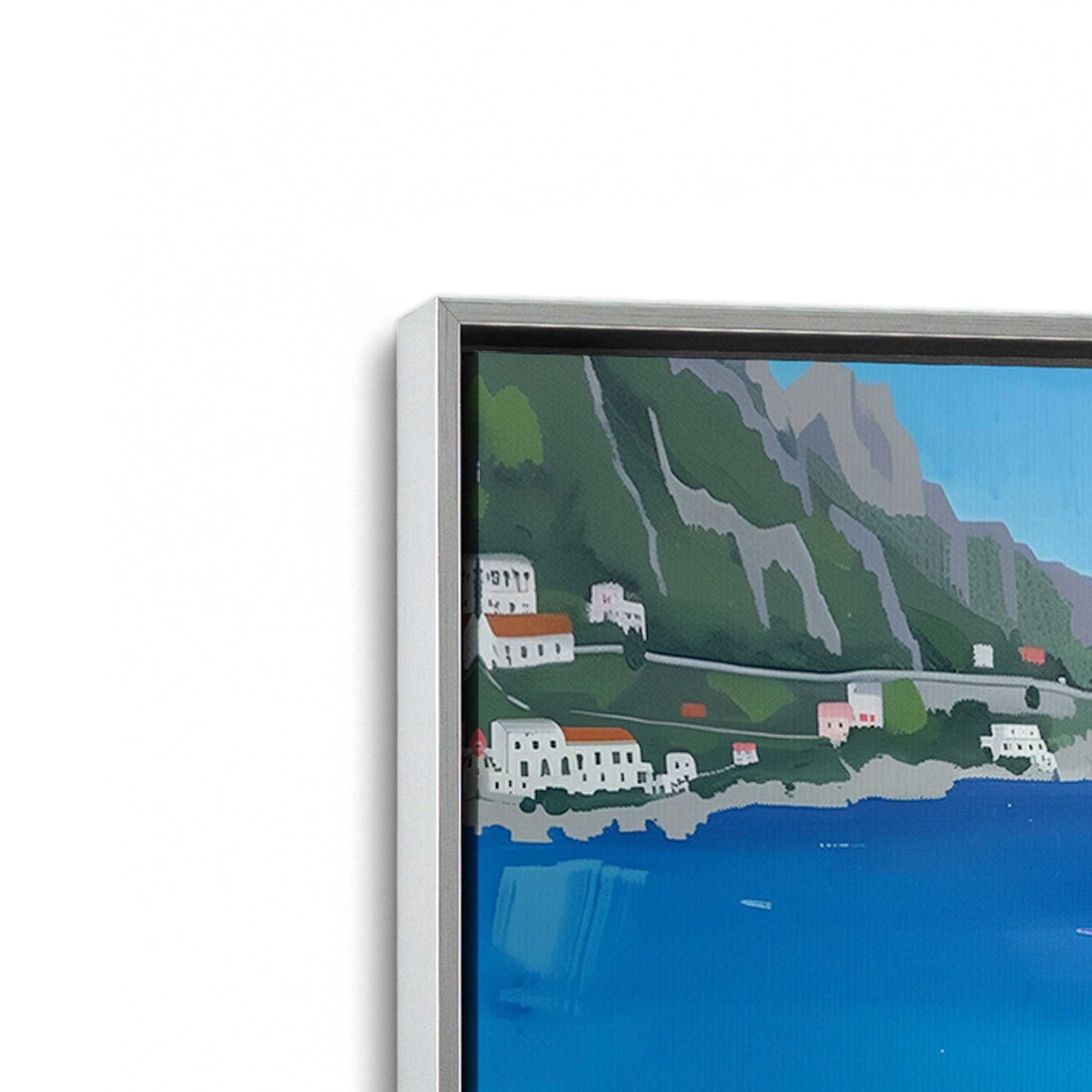 [Color:Polished Chrome], Picture of art in a Polished Chrome frame at an angle