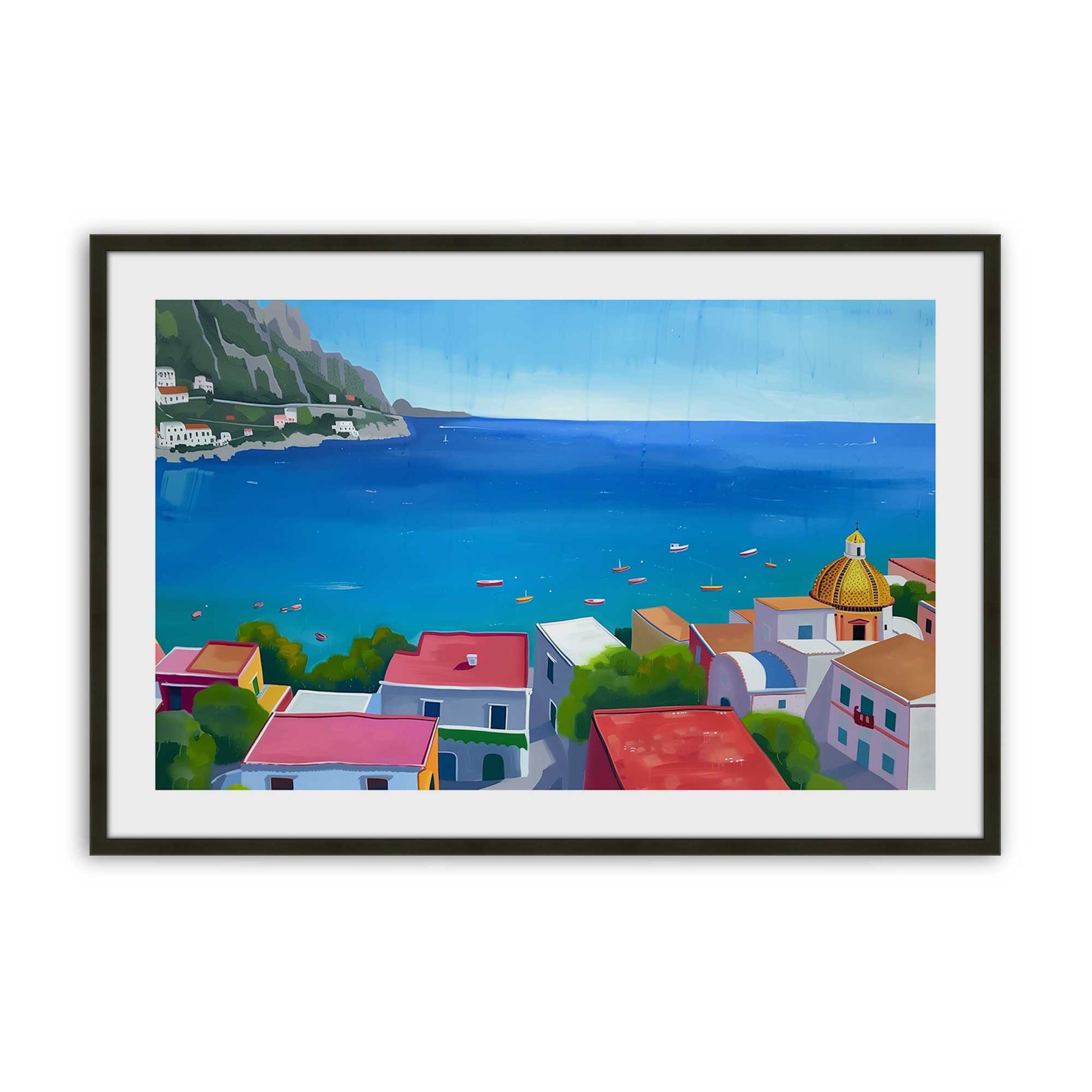 [Color:Satin Black], Picture of art in a Satin Black frame