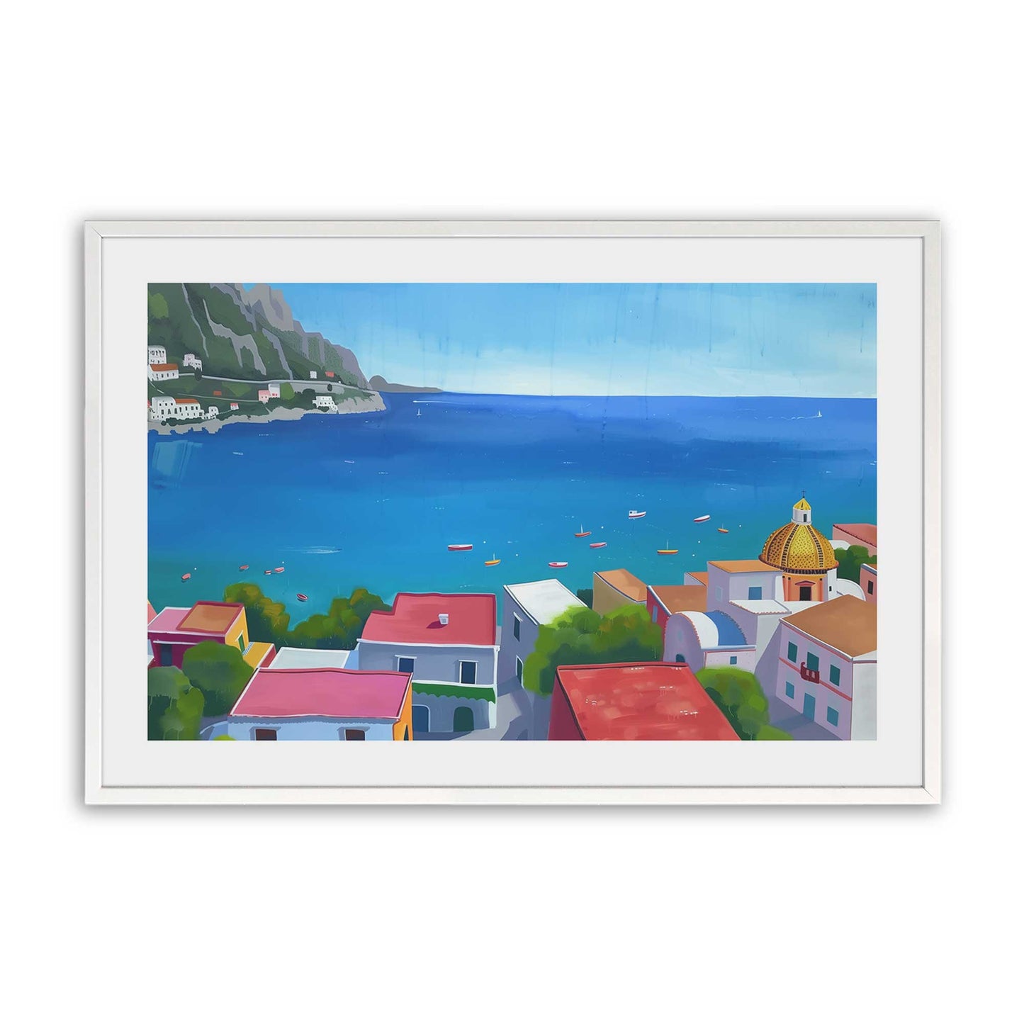 [Color:Opaque White], Picture of art in a Opaque White frame
