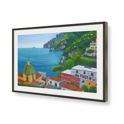 [Color:Satin Black], Picture of art in a Satin Black frame of the corner