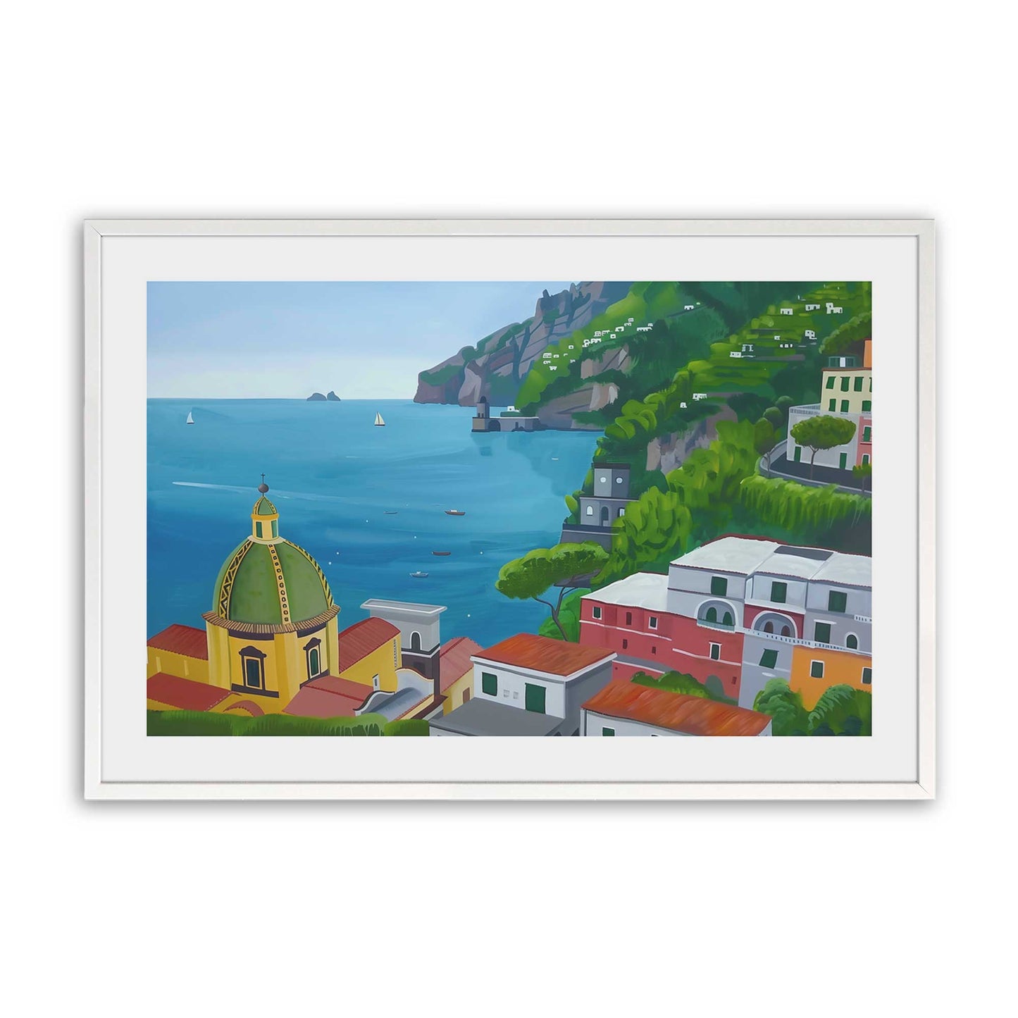 [Color:Opaque White], Picture of art in a Opaque White frame