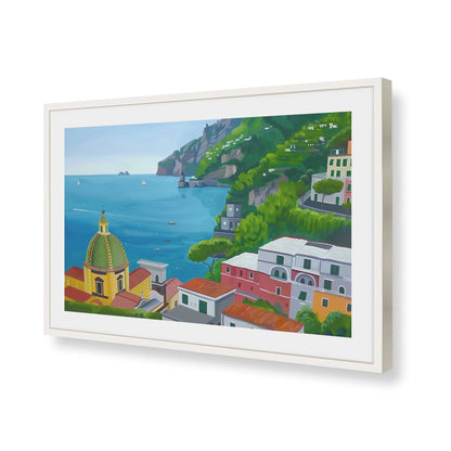 [Color:Opaque White], Picture of art in a Opaque White frame of the corner