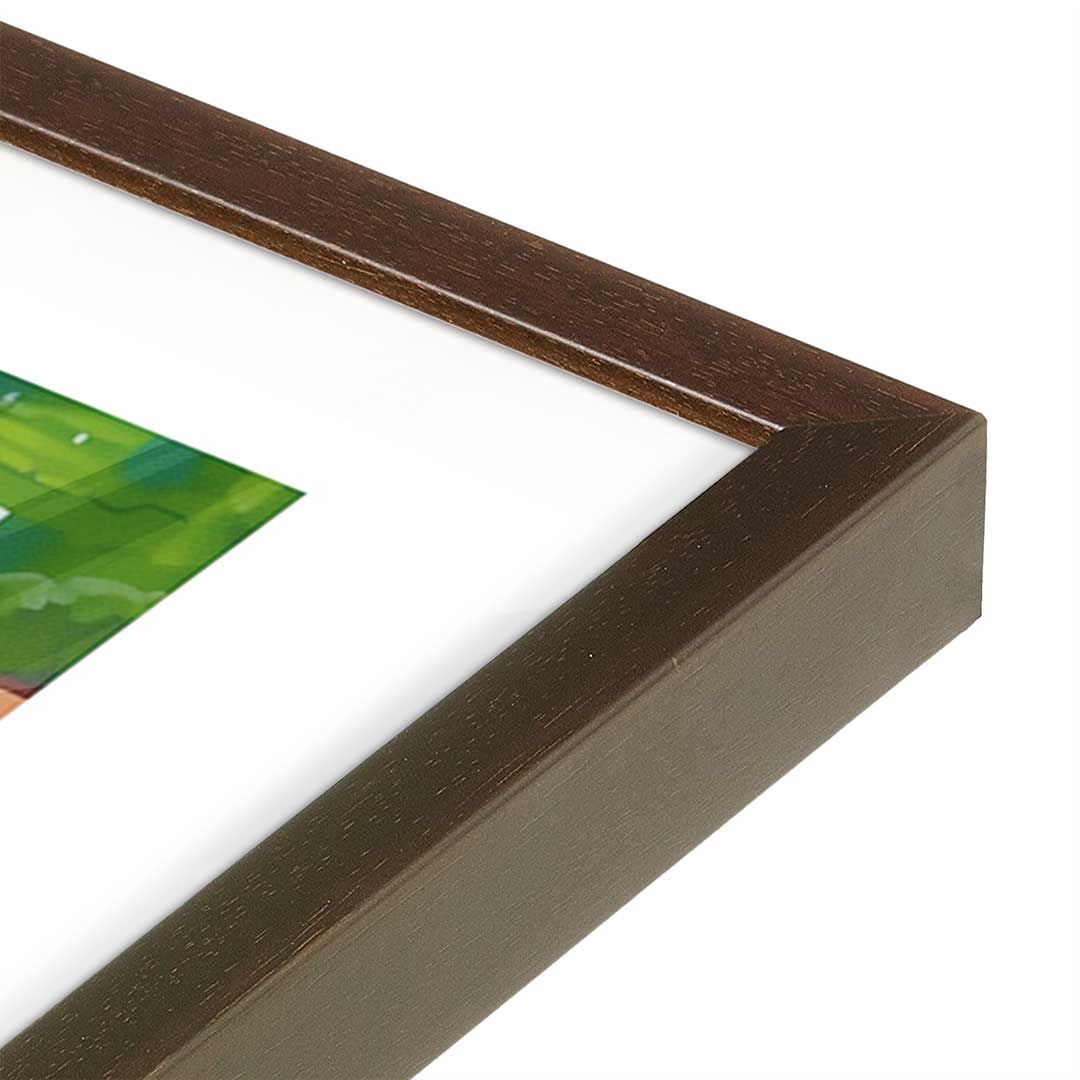 [Color:Belvinder Brown], Picture of art in a Belvinder Brown frame at an angle