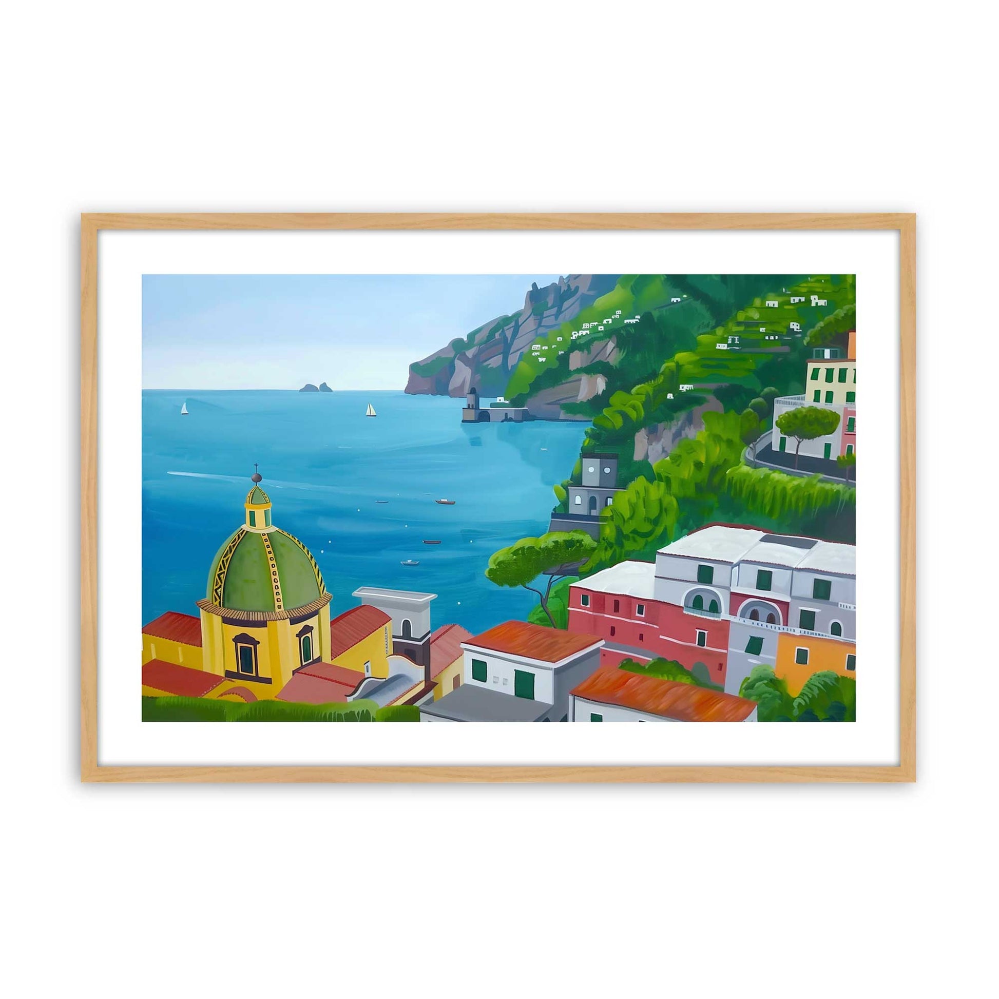 [Color:American Maple], Picture of art in a American Maple frame