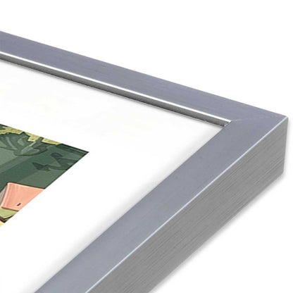 [Color:Polished Chrome], Picture of art in a Polished Chrome frame at an angle