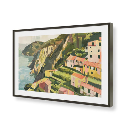 [Color:Satin Black], Picture of art in a Satin Black frame of the corner