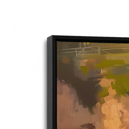 [Color:Satin Black], Picture of art in a Satin Black frame at an angle