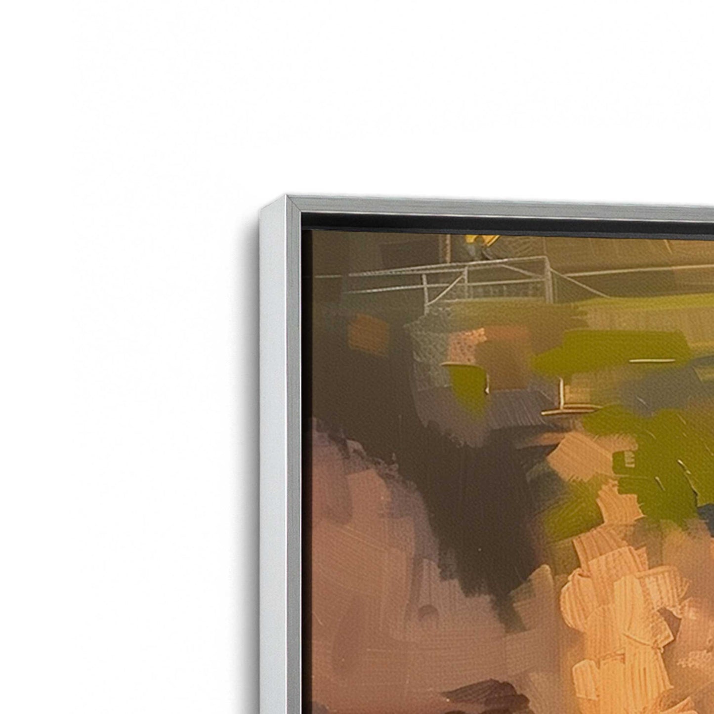 [Color:Polished Chrome], Picture of art in a Polished Chrome frame at an angle