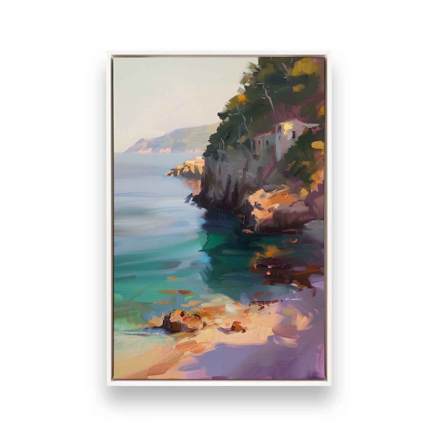 [Color:Opaque White], Picture of art in a White frame