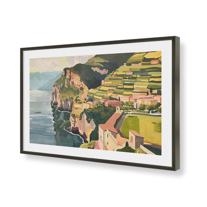 [Color:Satin Black], Picture of art in a Satin Black frame of the corner