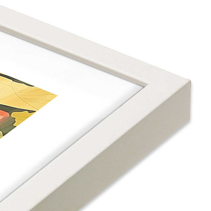 [Color:Opaque White], Picture of art in a Opaque White frame at an angle