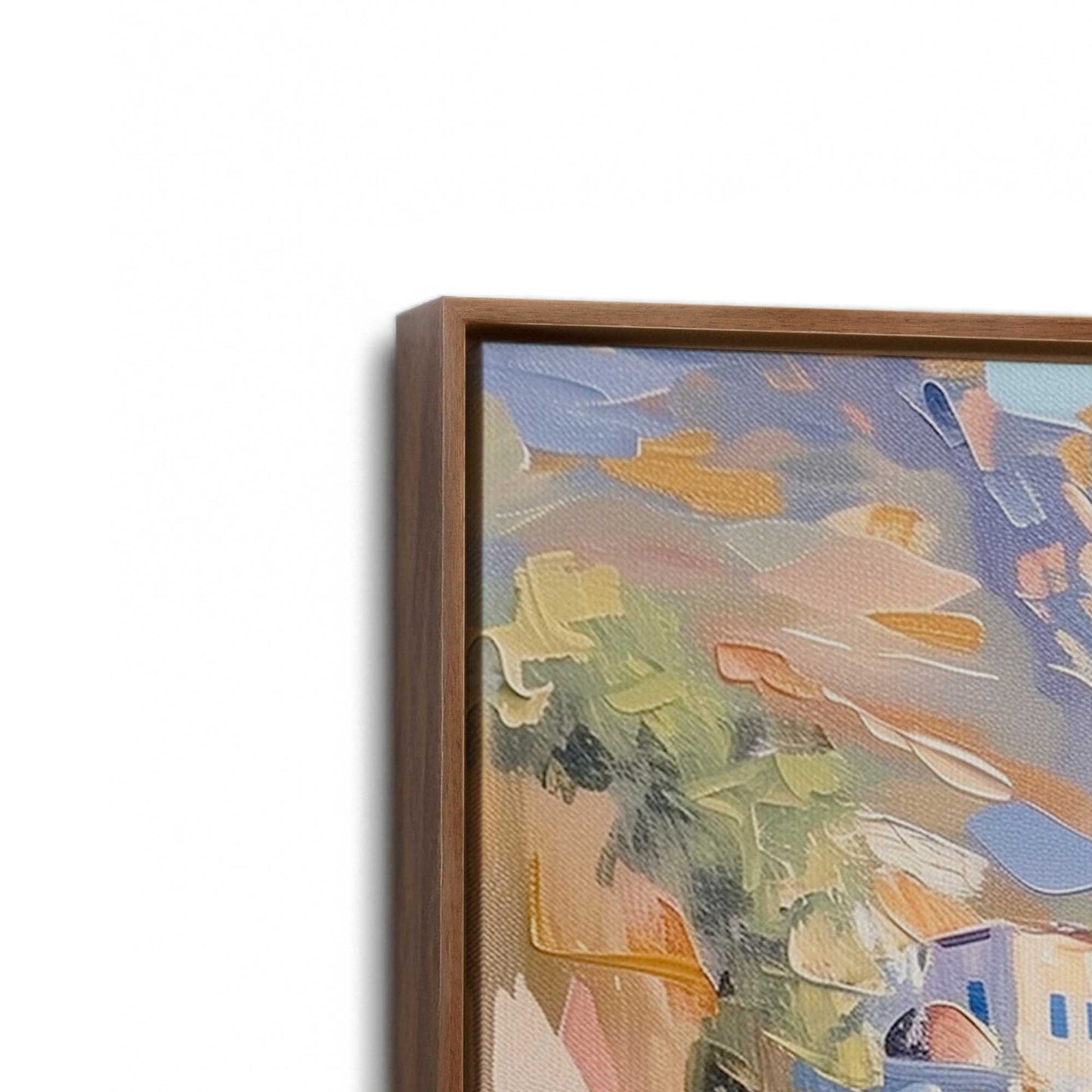 [Color:Walnut], Picture of art in a Walnut frame at an angle