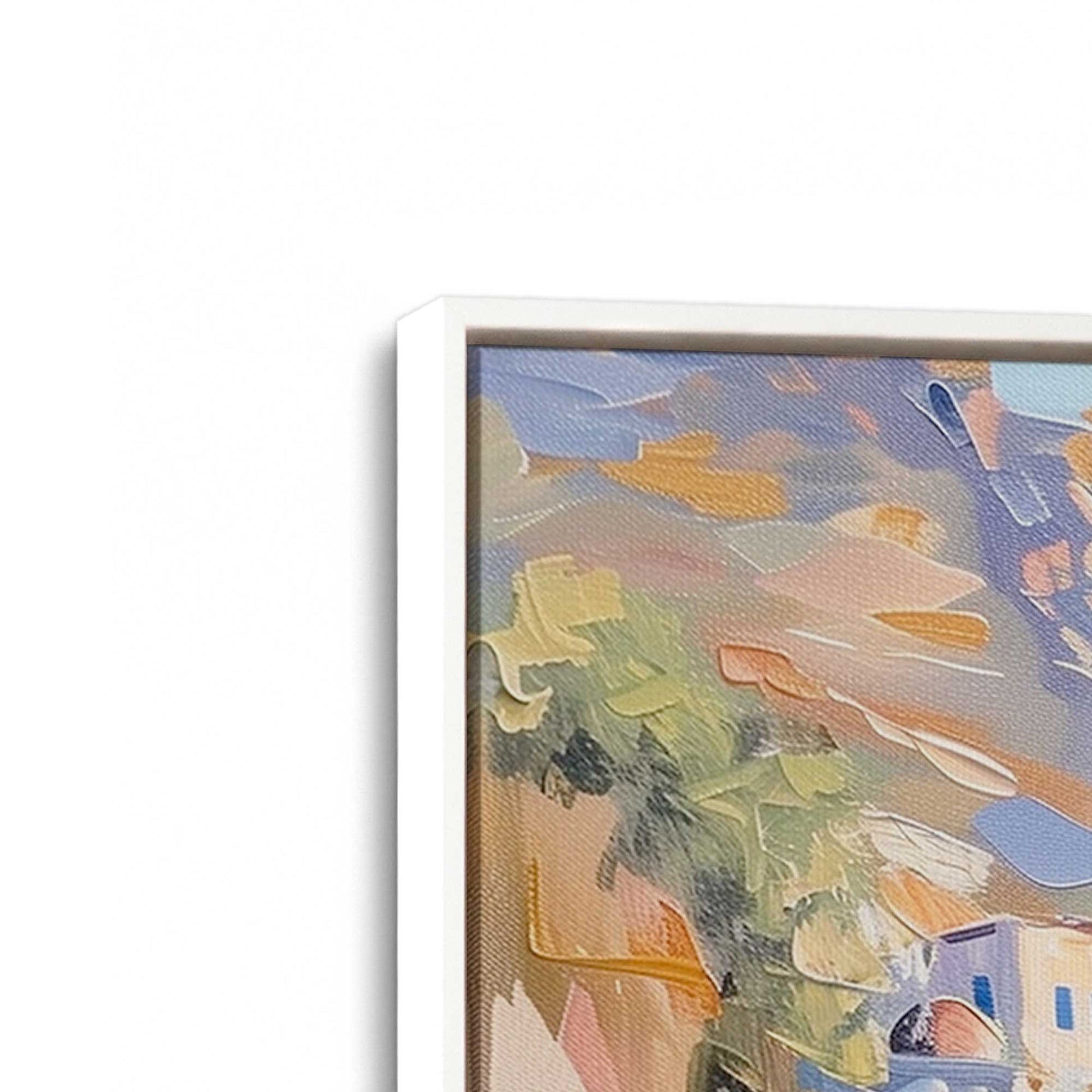 [Color:Opaque White], Picture of art in a White frame at an angle