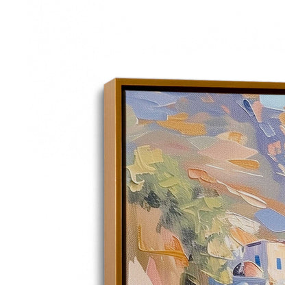 [Color:Polished Gold], Picture of art in a Polished Gold frame at an angle