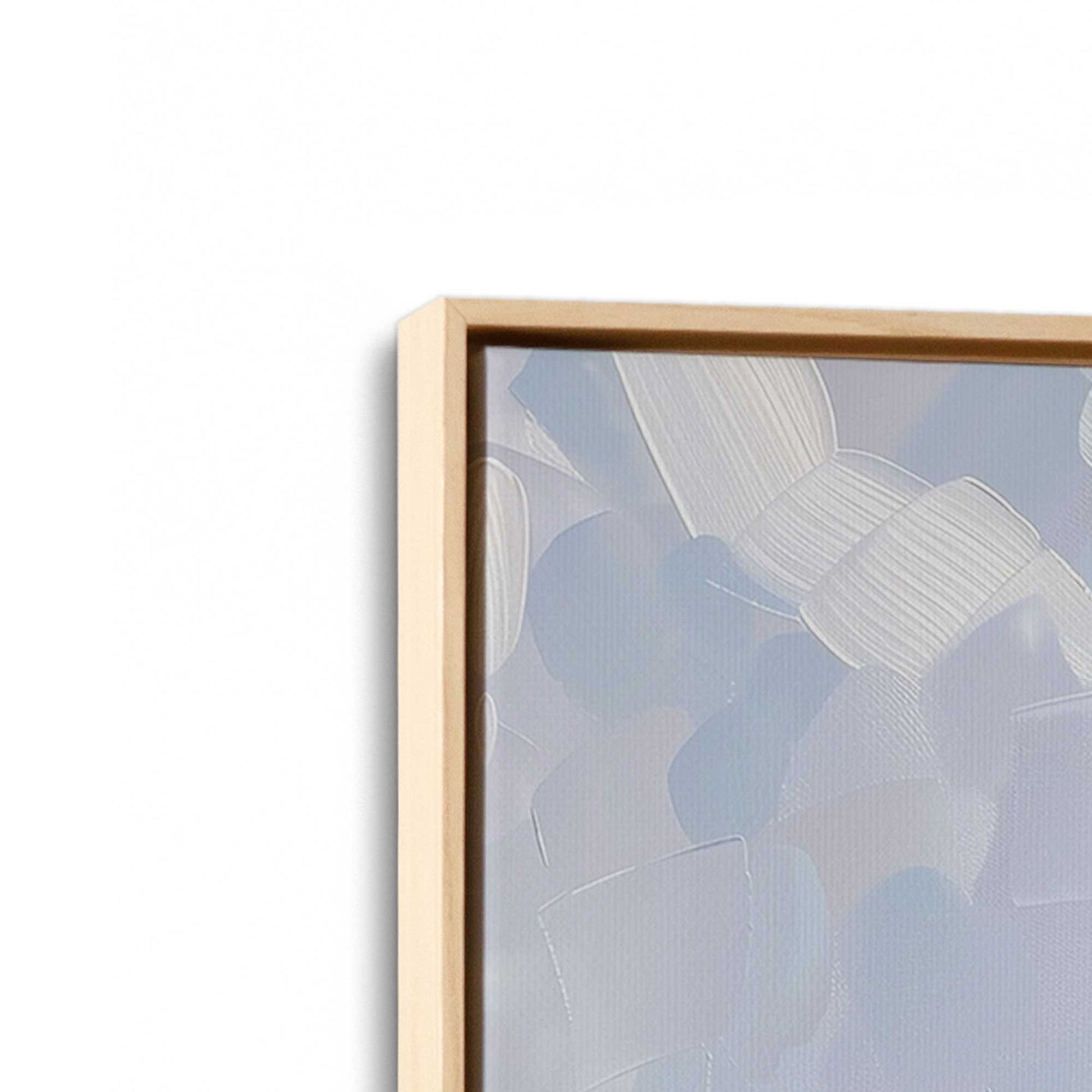 [Color:American Maple], Picture of art in a American Maple frame at an angle