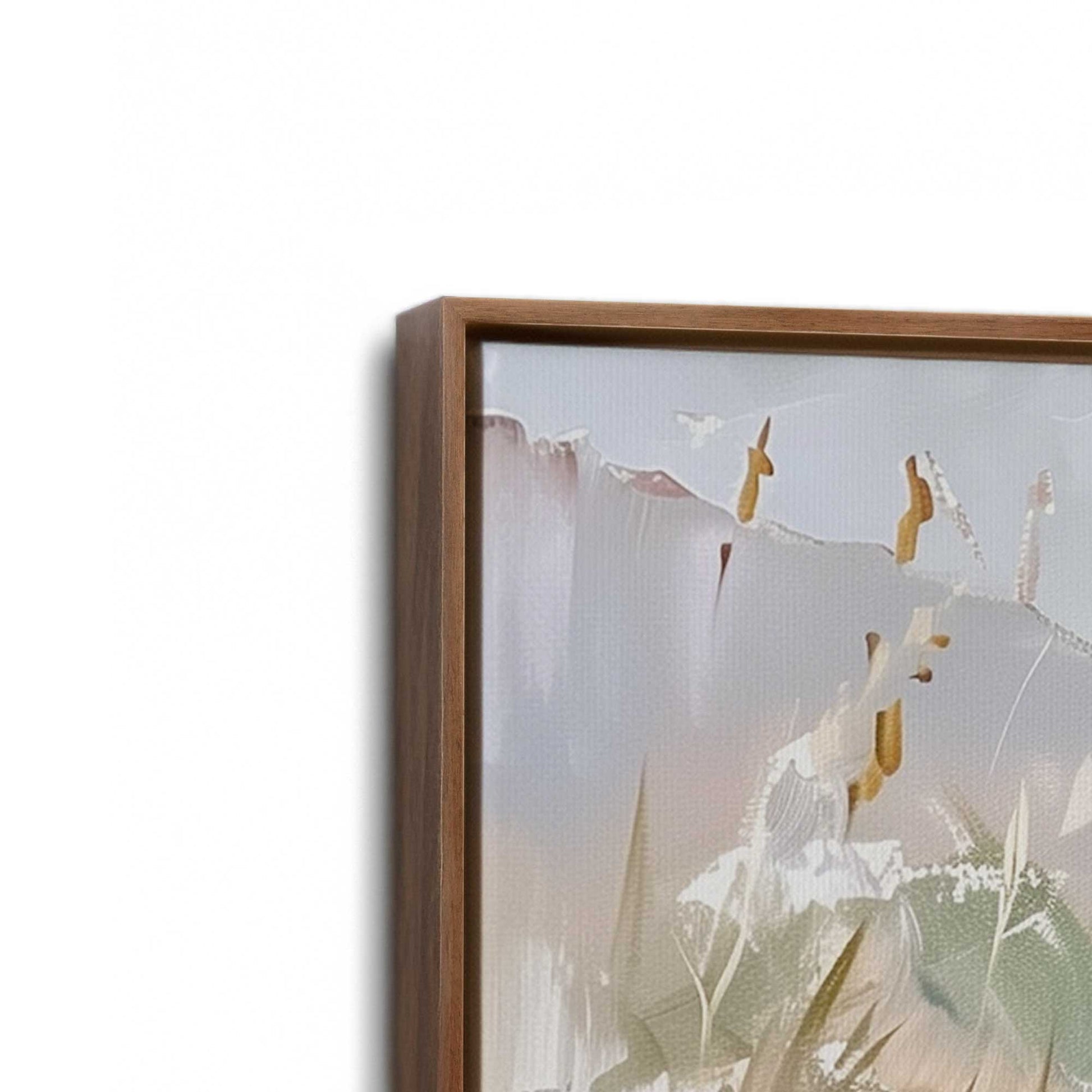 [Color:Walnut], Picture of art in a Walnut frame at an angle